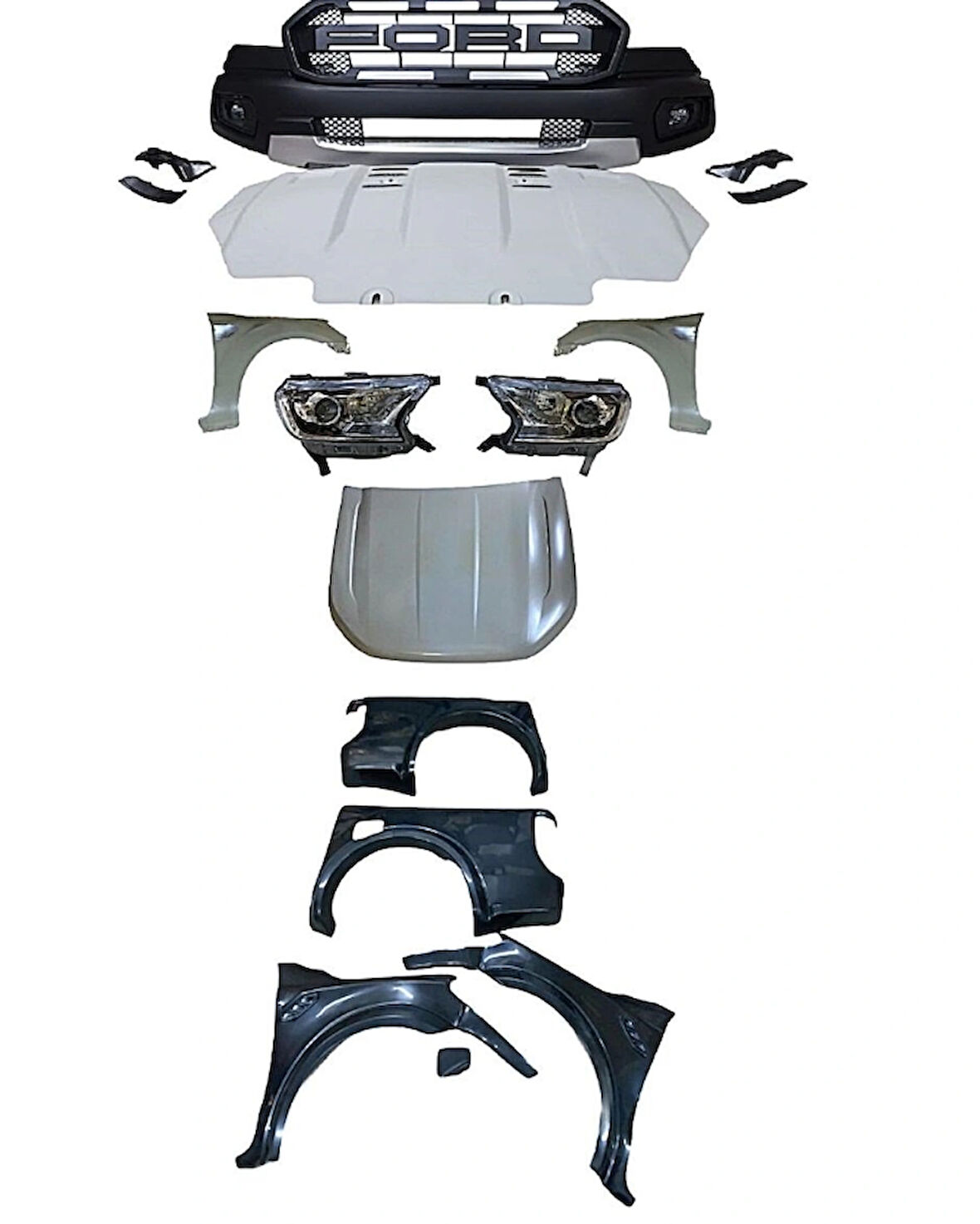 Ford Ranger Raptor Görünüm 2012-2015 İçin 2020 Raptor Görünüm Seti