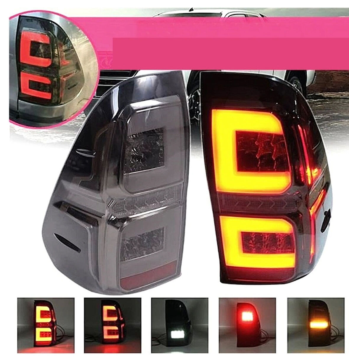 Toyota Hilux Stop Lambası Ledli Sağ ve Sol Set 2015 2019