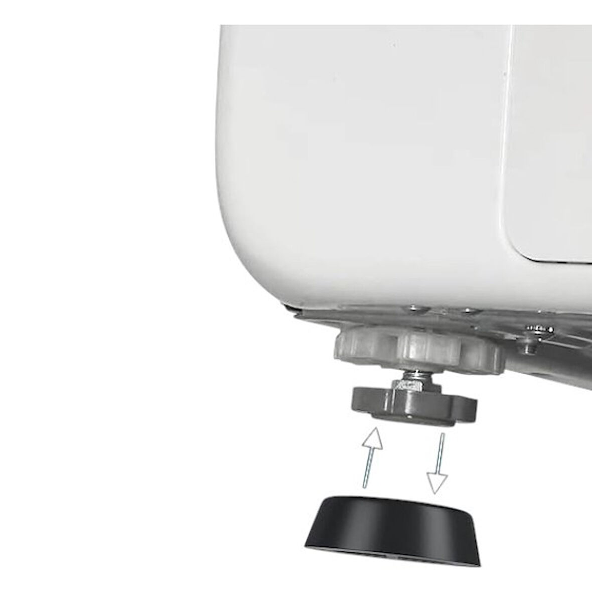 Çamaşır Makinası Titreşim Sarsıntı Ses Önleyici Kaydırmaz Ayak 4'lü Paket - Siyah