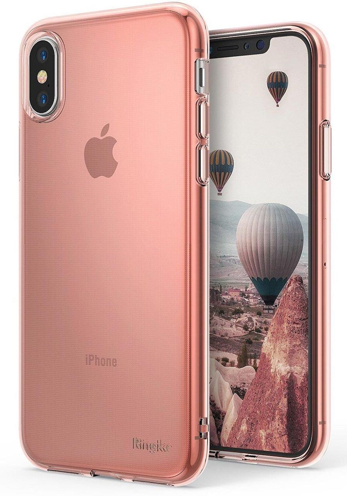 Ringke Air iPhone XS ile Uyumlu KIlıf Rose Gold 1.04 mm