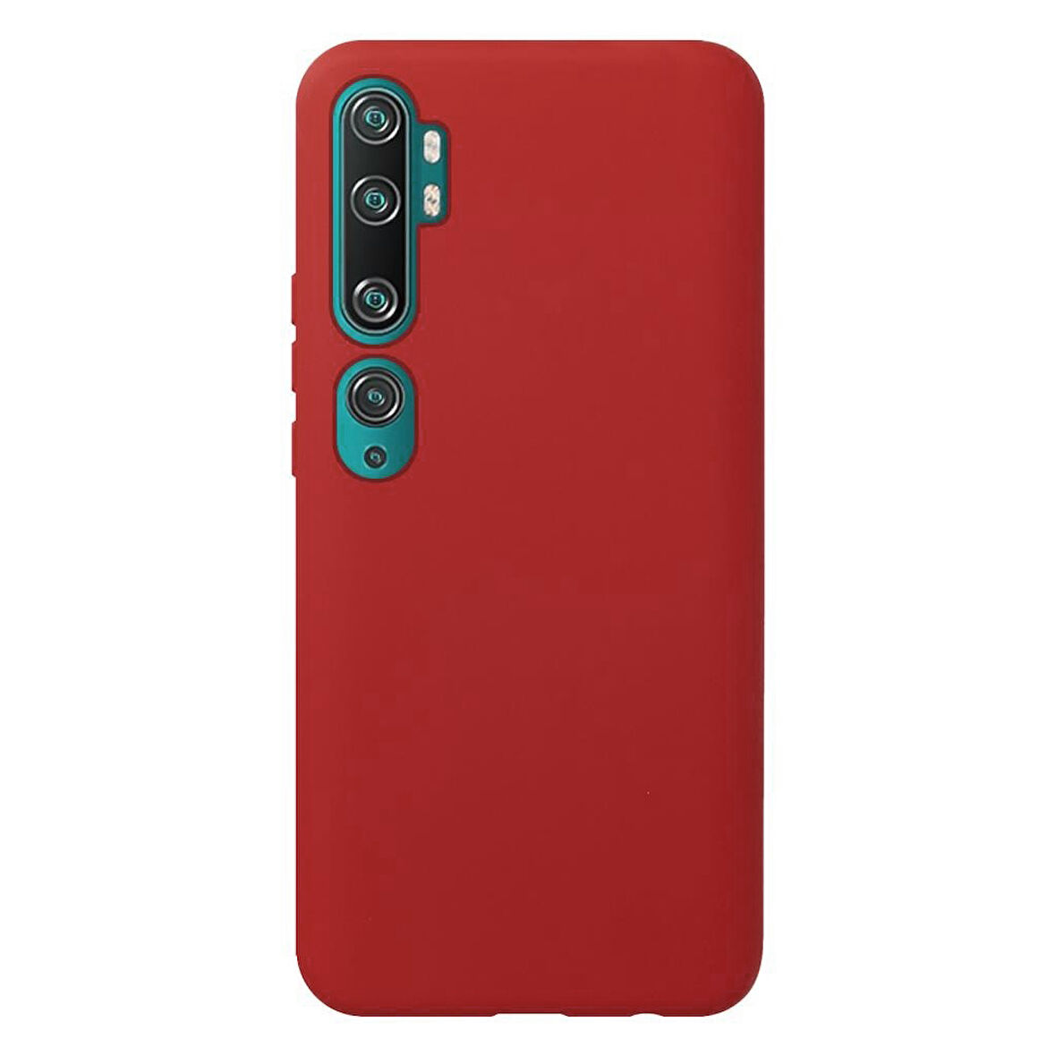 Mi Note 10 ile Uyumlu Cappy Silikon Kılıf Bordo