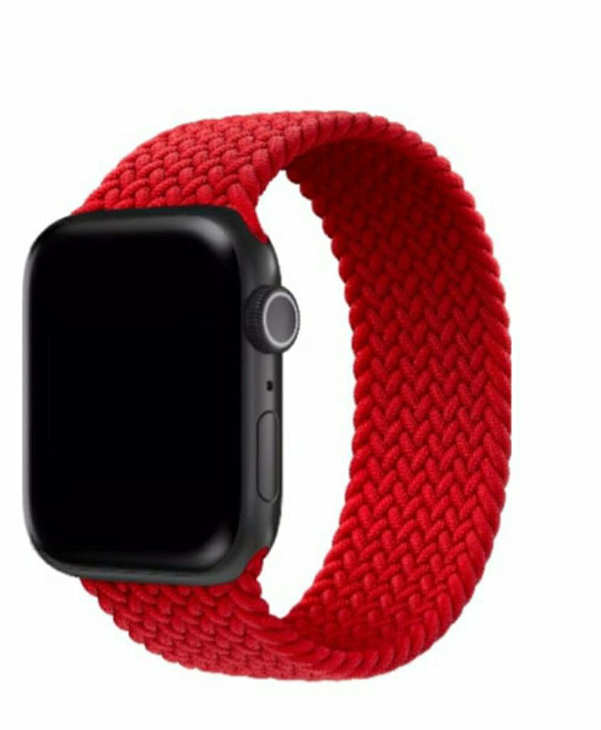 Apple Watch SE GPS 44mm 2020 Alüminyum Kasa Kırmızı Örgü Loop Kordon Akıllı Saat TEŞHİR 