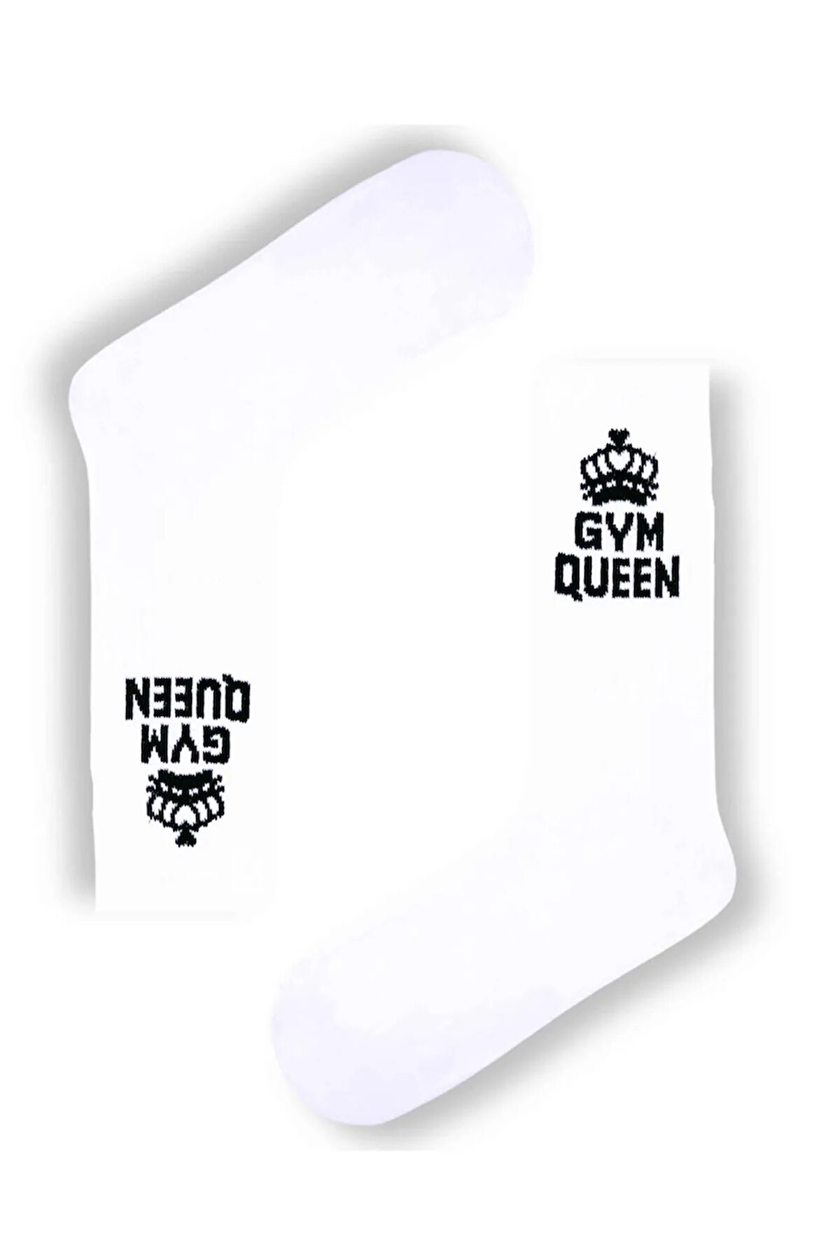 GYM Queen Yazılı Tenis Spor Çorap