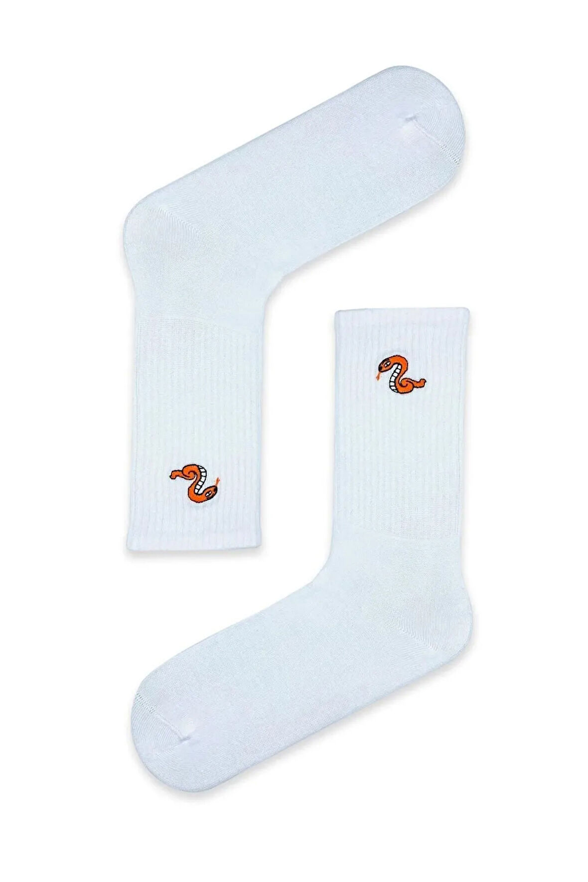 Yılan Nakışlı Tenis Spor Çorap