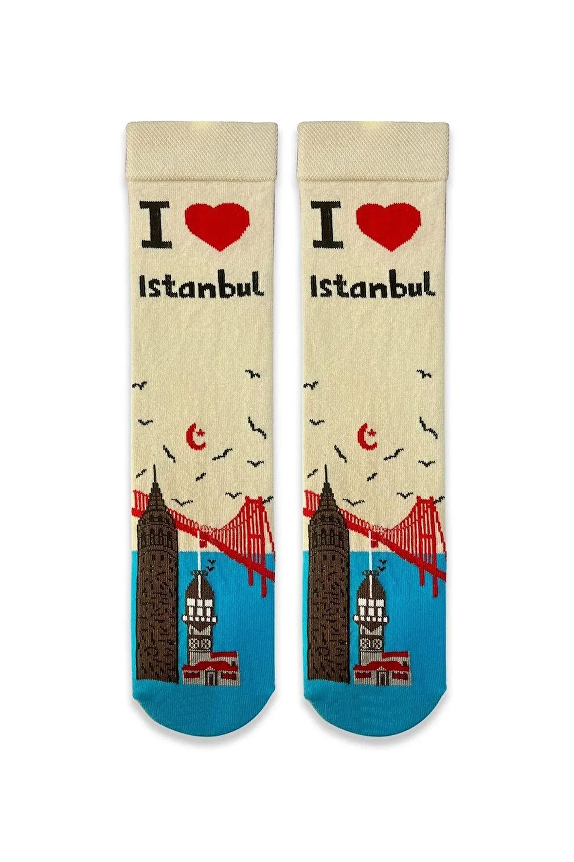 İstanbul Temalı Soket Çorap