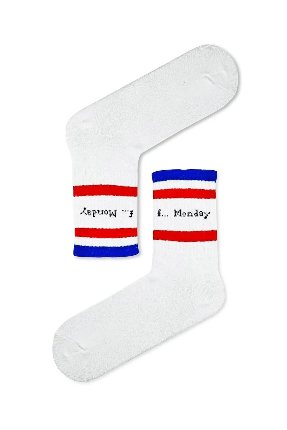 F.ck Monday Yazılı Tenis Spor Çorap