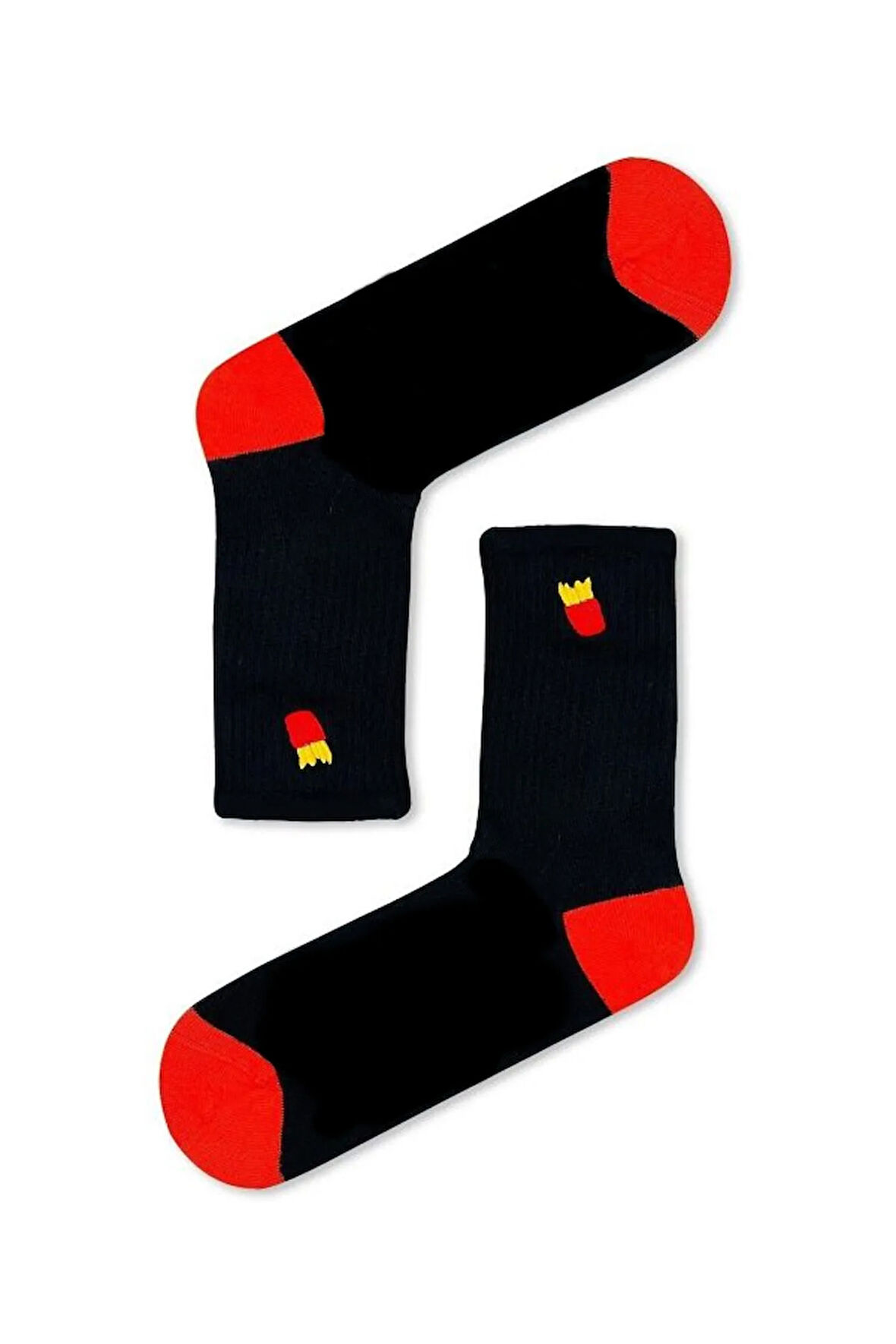 Kızartma Patates Nakışlı Tenis Spor Çorap