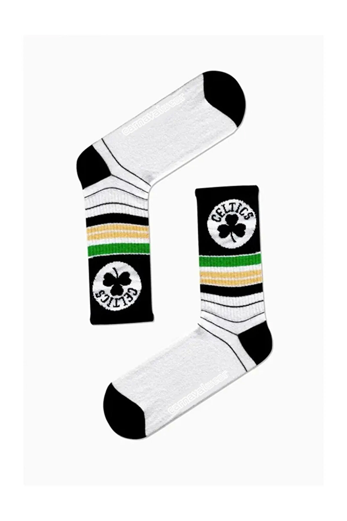 Unisex Beyaz Celtics Basketbol Tenis Spor Çorap