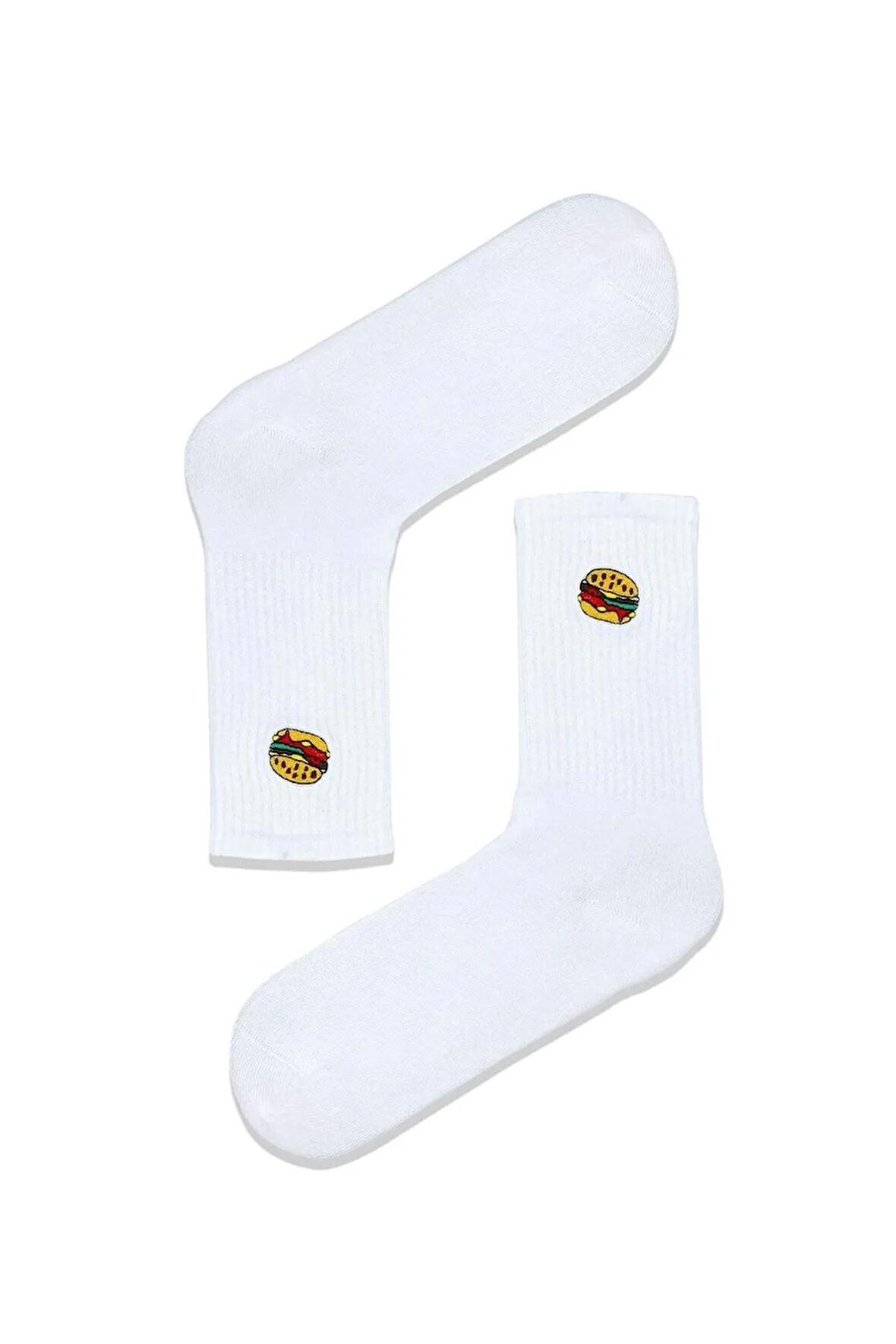 Hamburger Nakışlı Tenis Spor Çorap