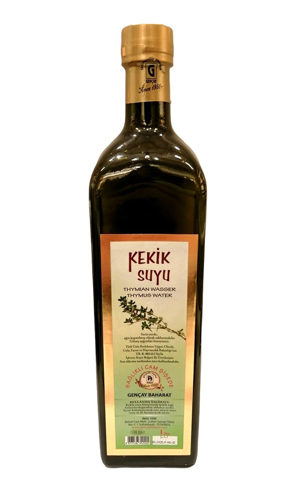 Gençay Kekik Suyu 1 Litre