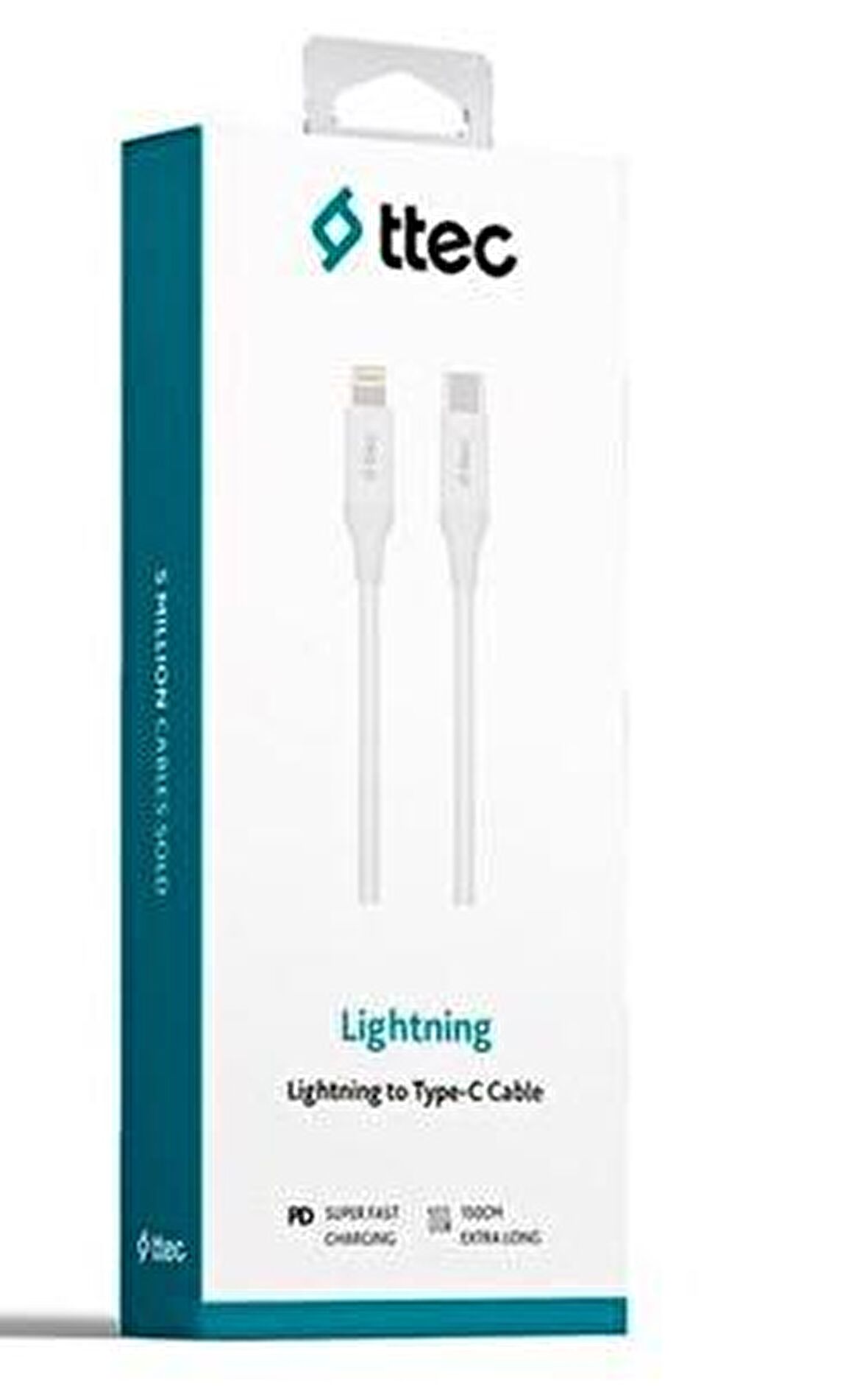 2DK40B TTEC TYPE-C - LIGHTNING HIZLI ŞARJ KABLOSU 150CM-BEYAZ
