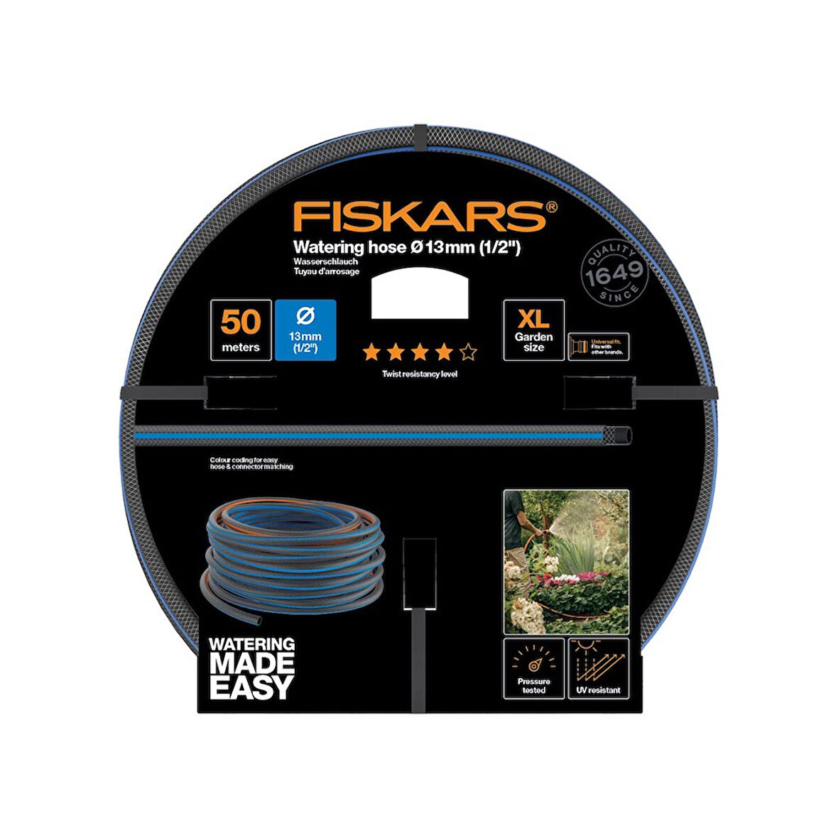 Fiskars 1027106 Sulama Hortumu 13 mm (1/2") 50m Q4