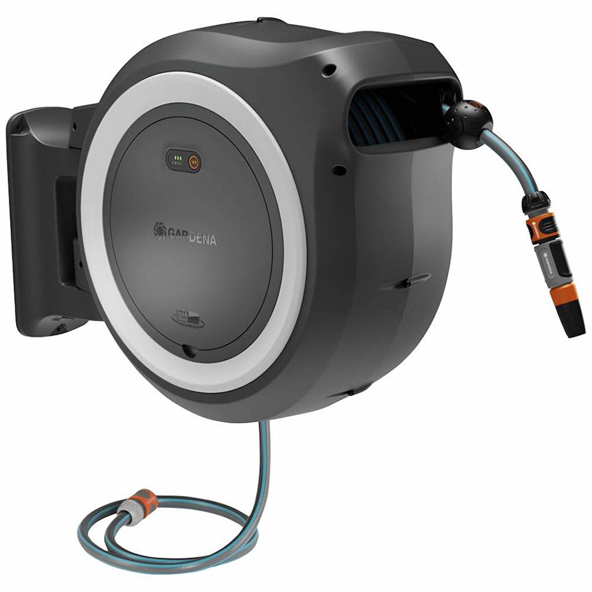 Gardena 18647-55 Akülü Duvara Monte Hortum Kutusu Powerroll XXl Seti 40 M
