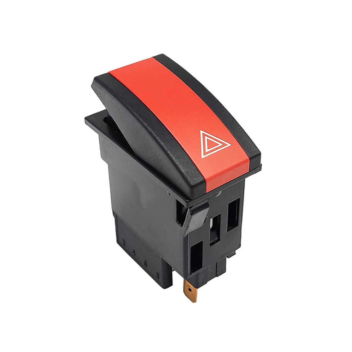 OTOKAR Kent Otobüs Dörtlü Sinyal Flaşör Anahtar Düğme Rocker Switch 6 Pin - Ampullü 24V