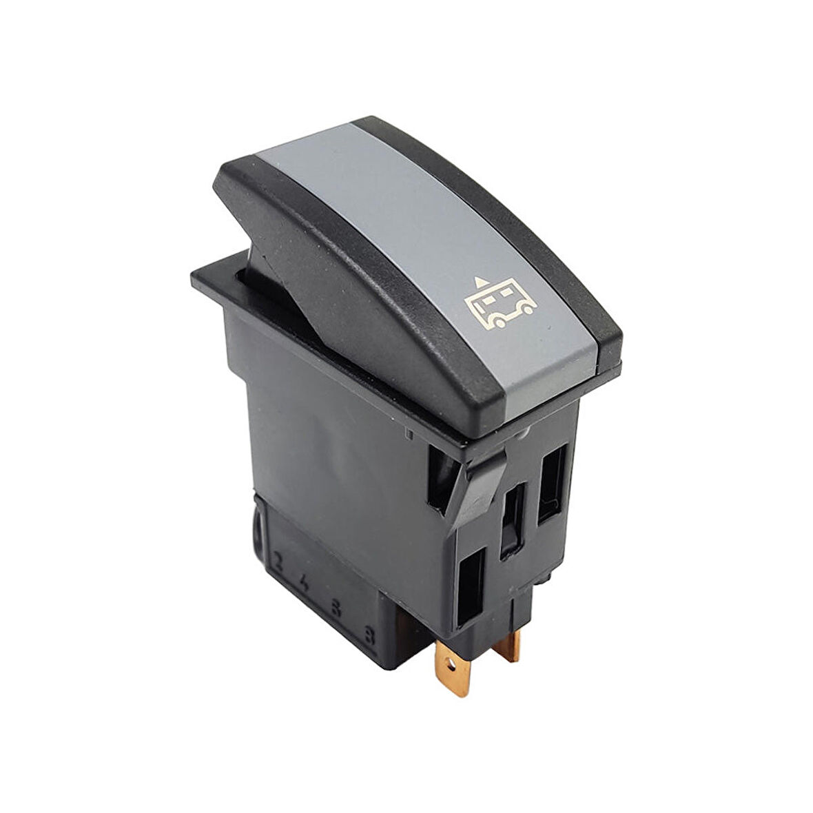 OTOKAR Kent Otobüs Sabit Seviye 2 Anahtar Düğme Rocker Switch 6 Pin (On-On) - Ampullü 24V