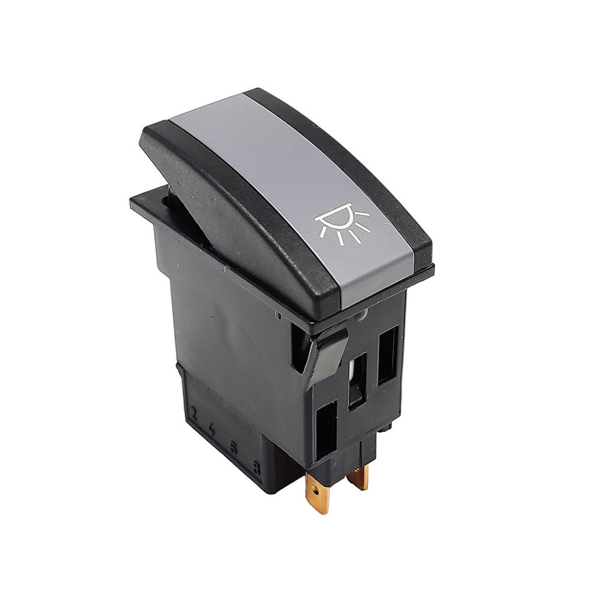 OTOKAR Doruk Otobüs İç Aydınlatma Anahtar Düğme Rocker Switch 6 Pin (Off-On-On) - Ampullü 24V