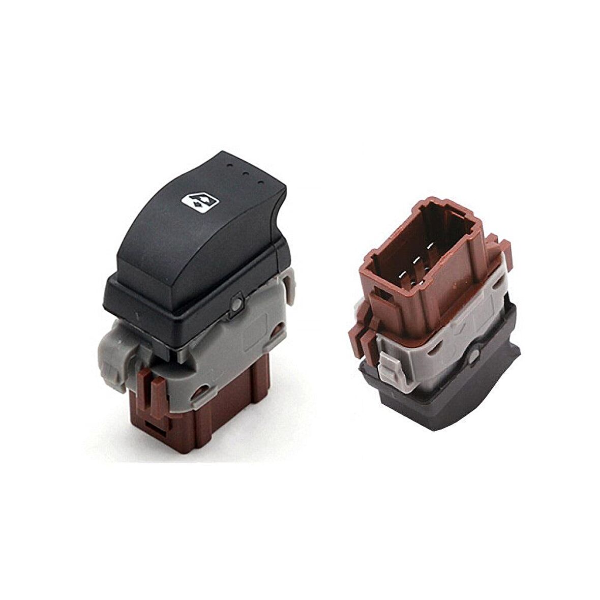 Renault Master 2, Trafic 2 - Tekli Cam Anahtarı Kahverengi - 6 Pin