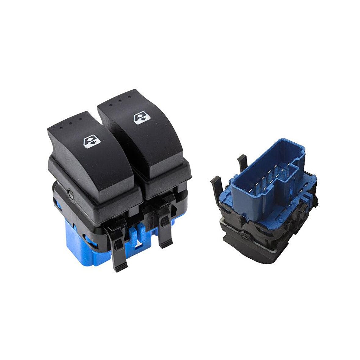 Renault Megane, Laguna, Trafic, Scenic, Clio 2 Ön Sol Cam Açma Kapama Düğmesi - 10 Pin Mavi Soket