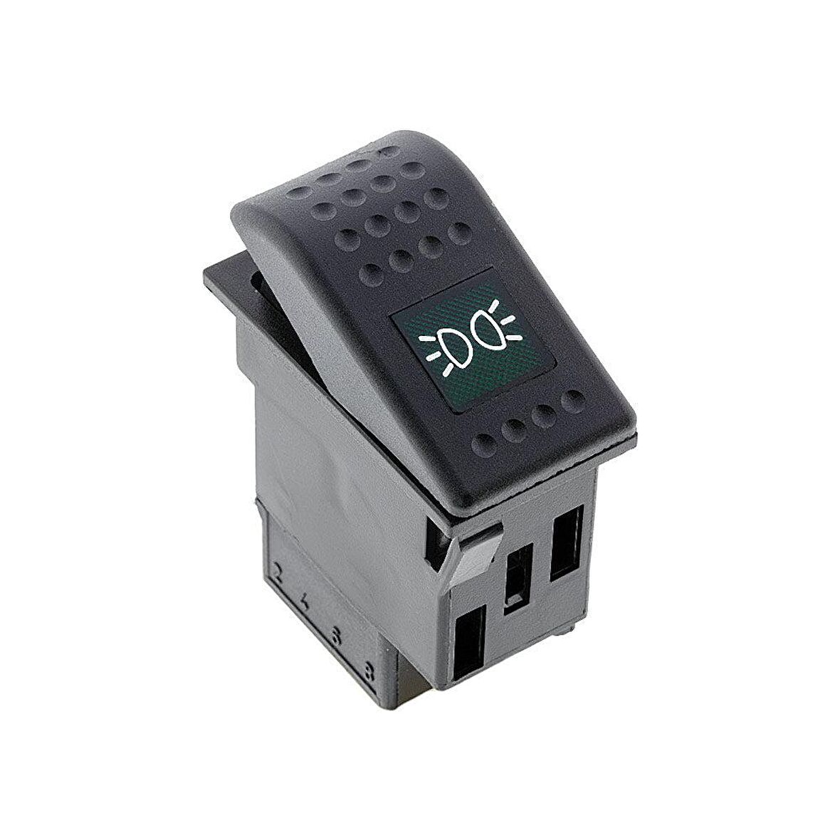 Universal Yan İşaret Lamba Düğmesi Anahtarı 2 Pin Rocker Switch Buton - Ampullü 24V