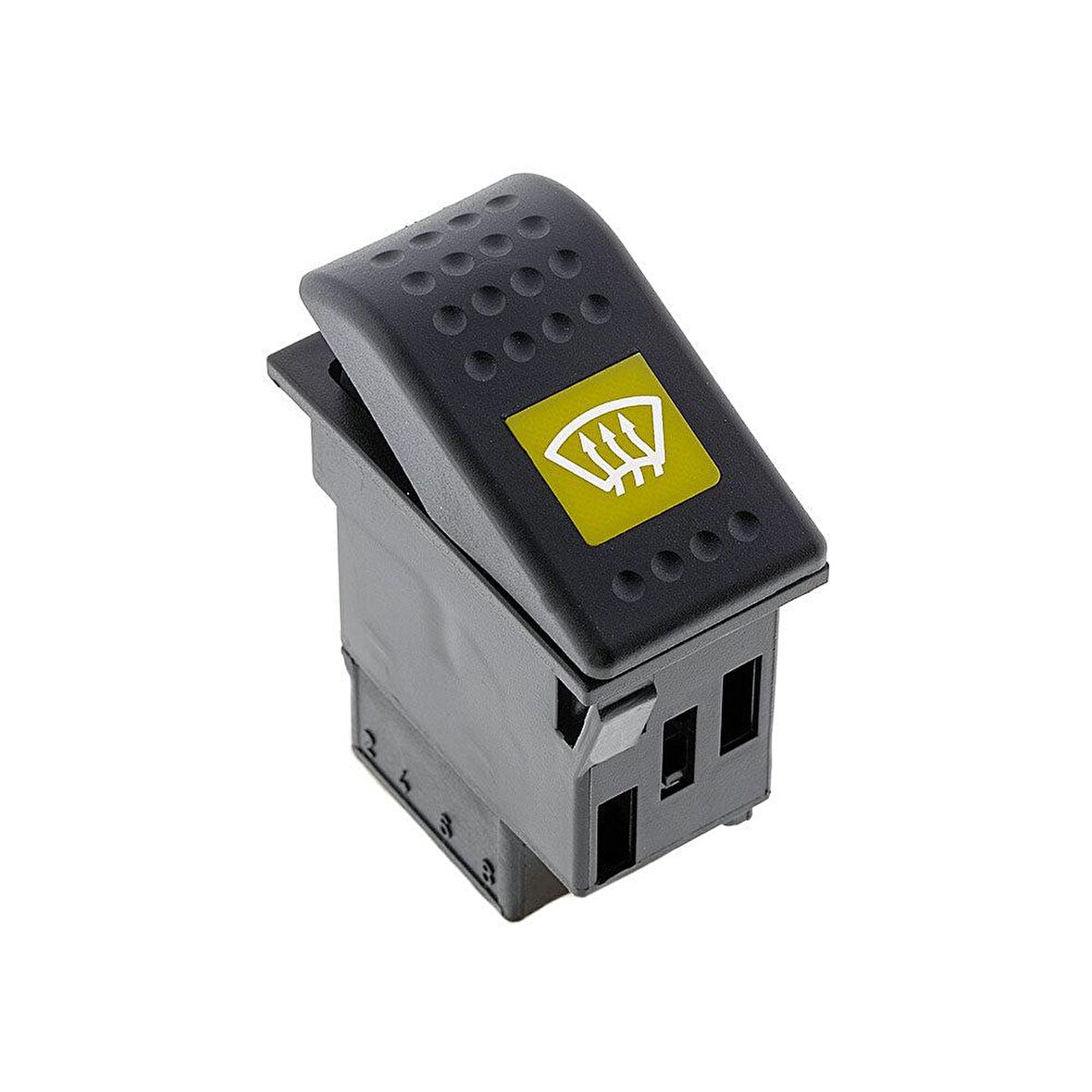 Universal Isıtma Havalandırma Düğmesi Anahtarı 2 Pin Rocker Switch Buton - Ampullü 24V
