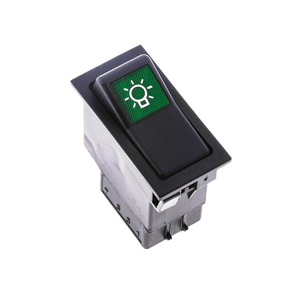Universal Ana Işık Düğmesi Anahtarı 3 Pin Rocker Switch - Ampullü 24V