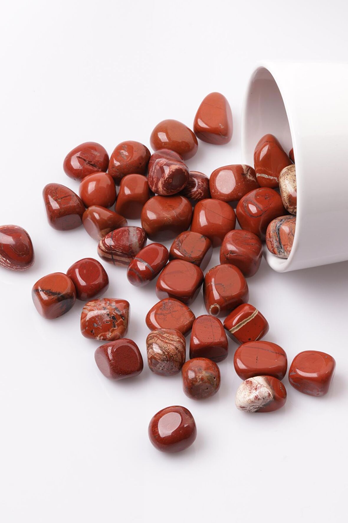 Red Jasper Doğal Taş Tamburlanmış Parça - Tımbıl