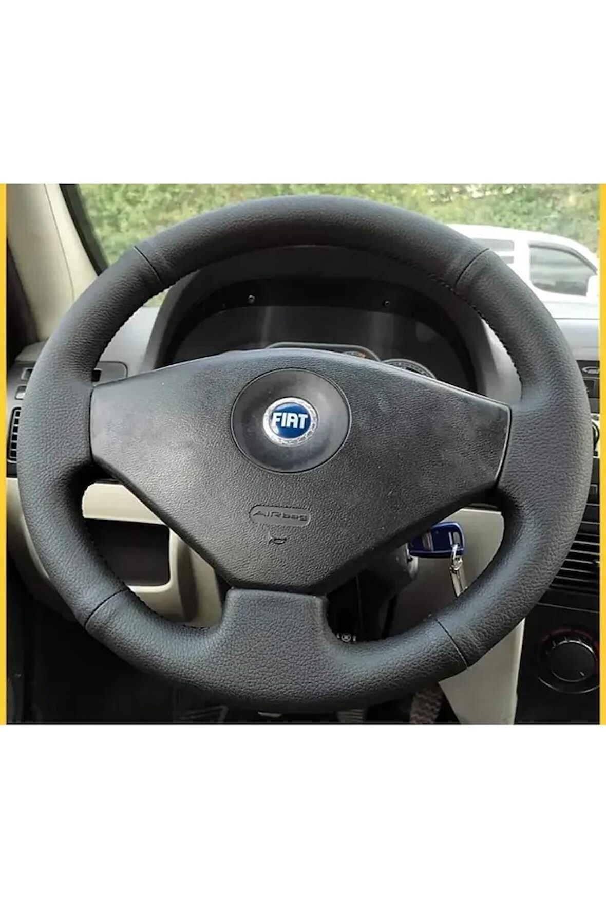 Fiat Albea 2005 Uyumlu Araca Özel Direksiyon Kılıfı Mat Düz