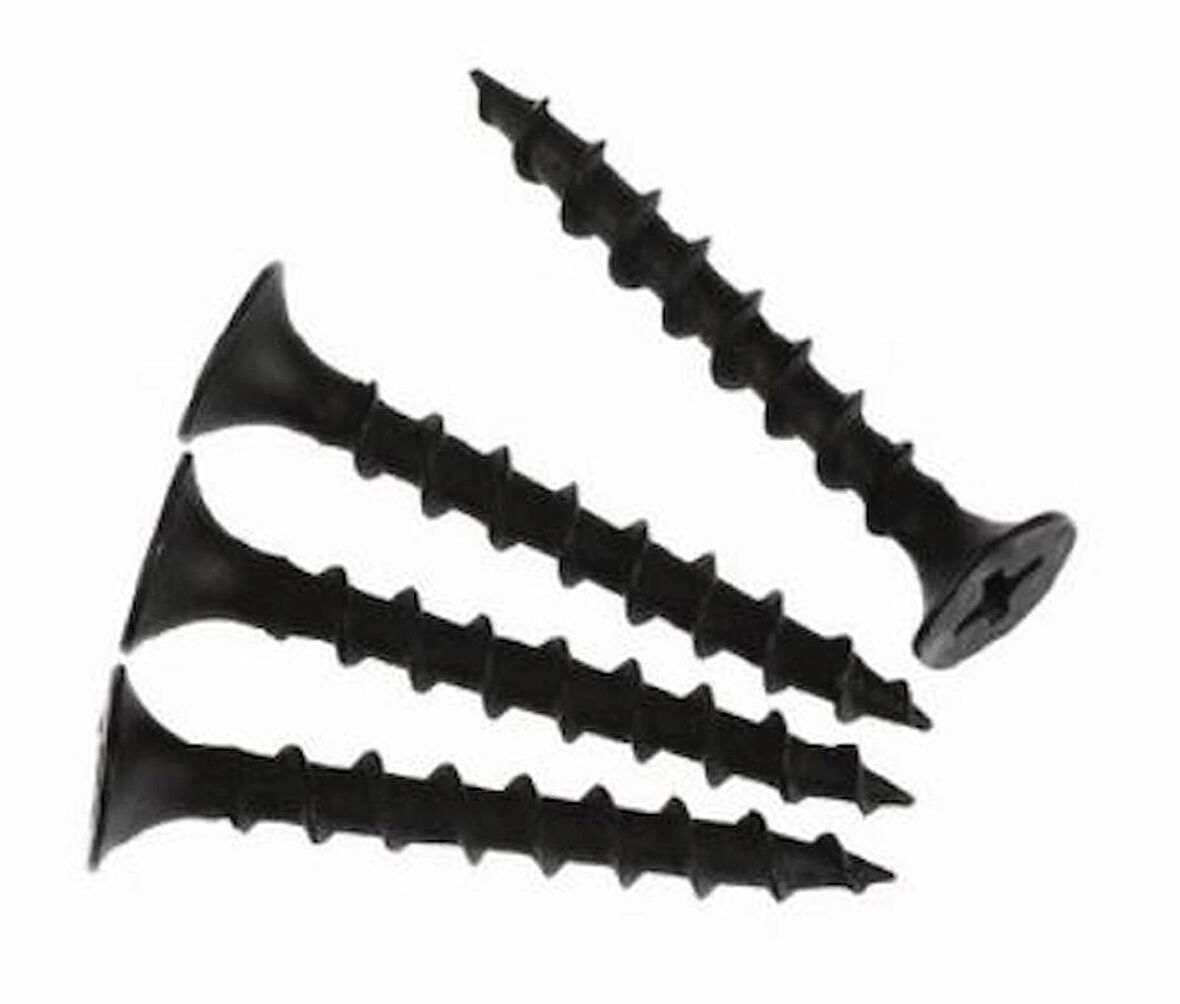 Alçıpan Vidası Seyrek Diş 3,5X35 Mm Siyah 1000 Adet