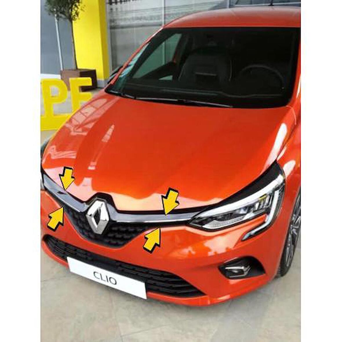 Renault Clio 5 HB Krom Ön Panjur 2 Parça 2019 ve Üzeri P.Çelik