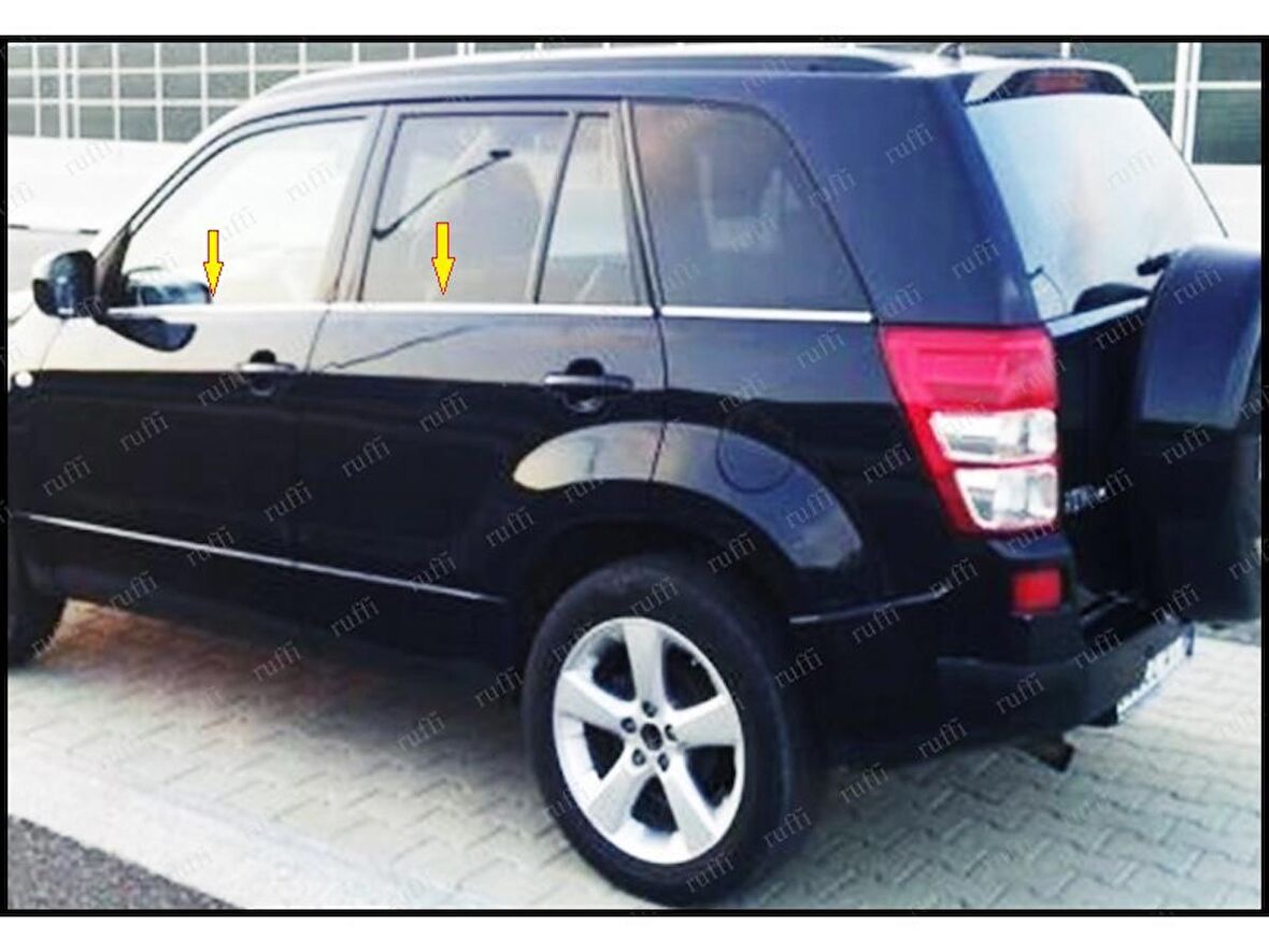 Suzuki Grand Vitara Krom Cam Çıtası 4 prç. 2007 ve üzeri P.Çelik