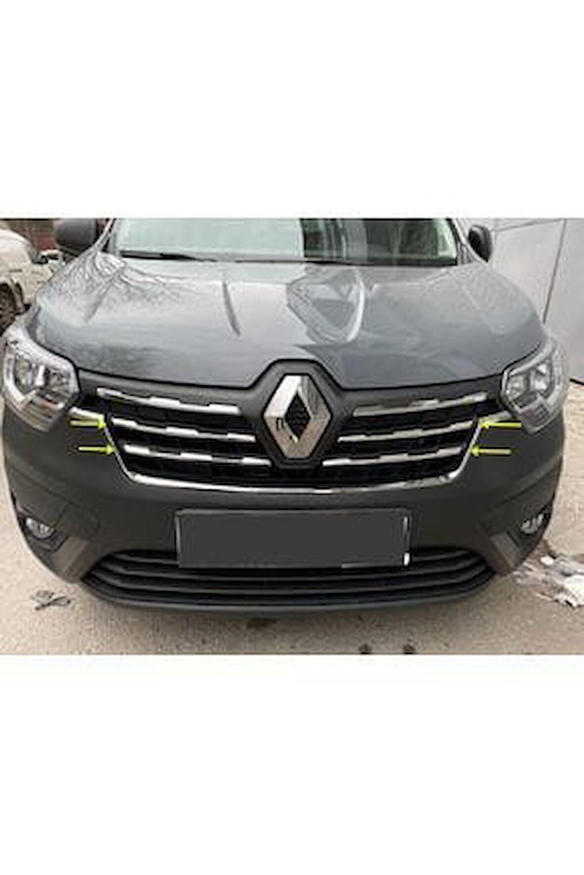 Renault Express Krom Ön Panjur 4 Parça 2021 Üzeri Paslanmaz Çelik
