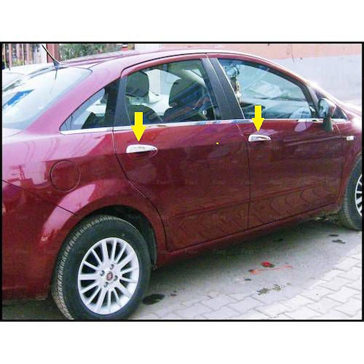 Fiat Linea Krom Kapı Kolu 4 Kapı 8 Parça 2007 Üzeri P.Çelik