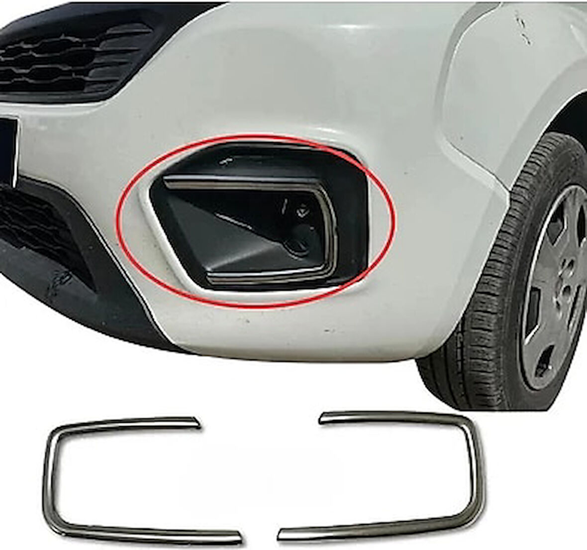 FIAT FIORINO  MAKYAJLI KASA Krom Sis Far Çerçevesi 2 Prç. 2016-2019 Paslanmaz Çelik