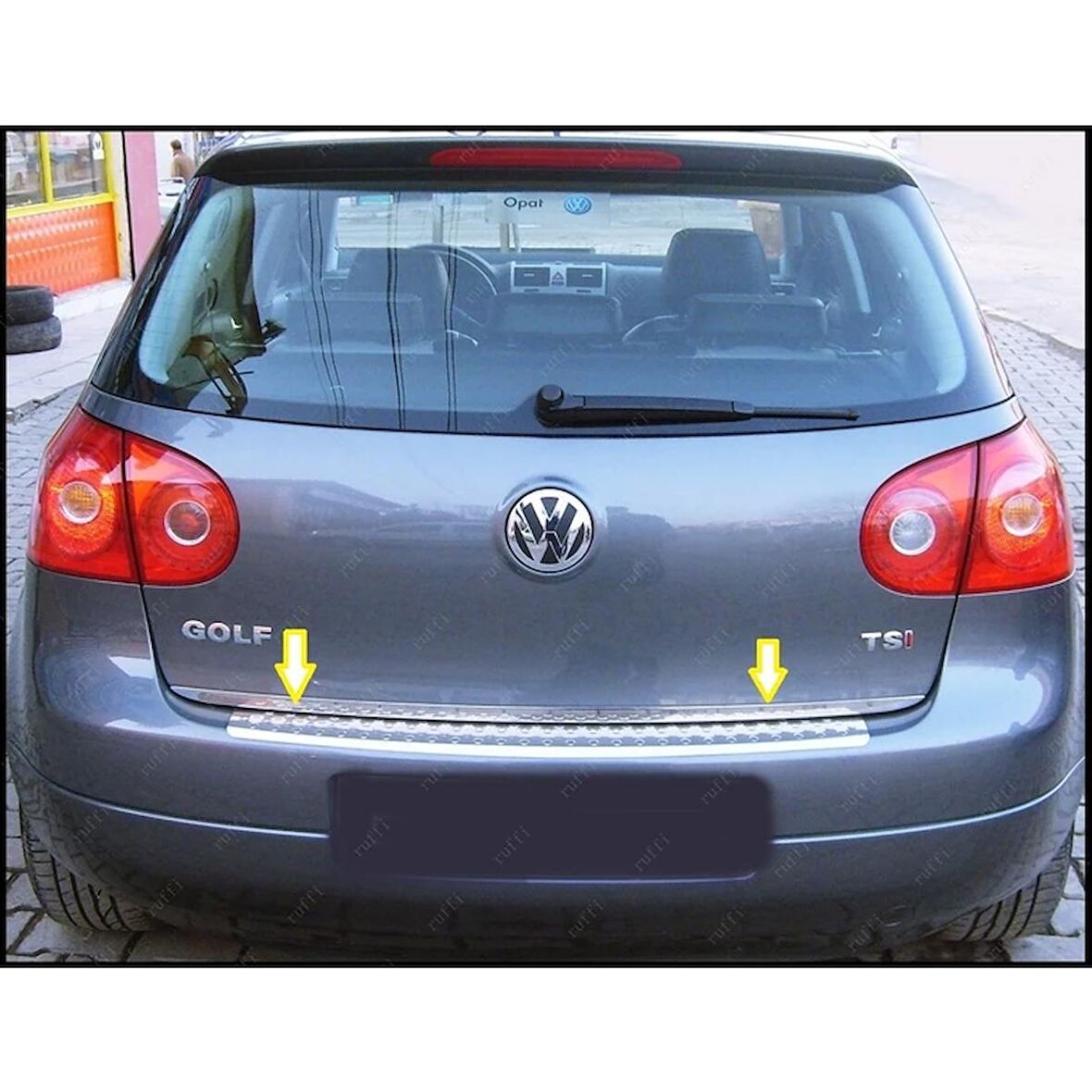 VW Golf 5 HB Krom Bagaj Alt Çıtası 2004-2009 Arası P.Çelik
