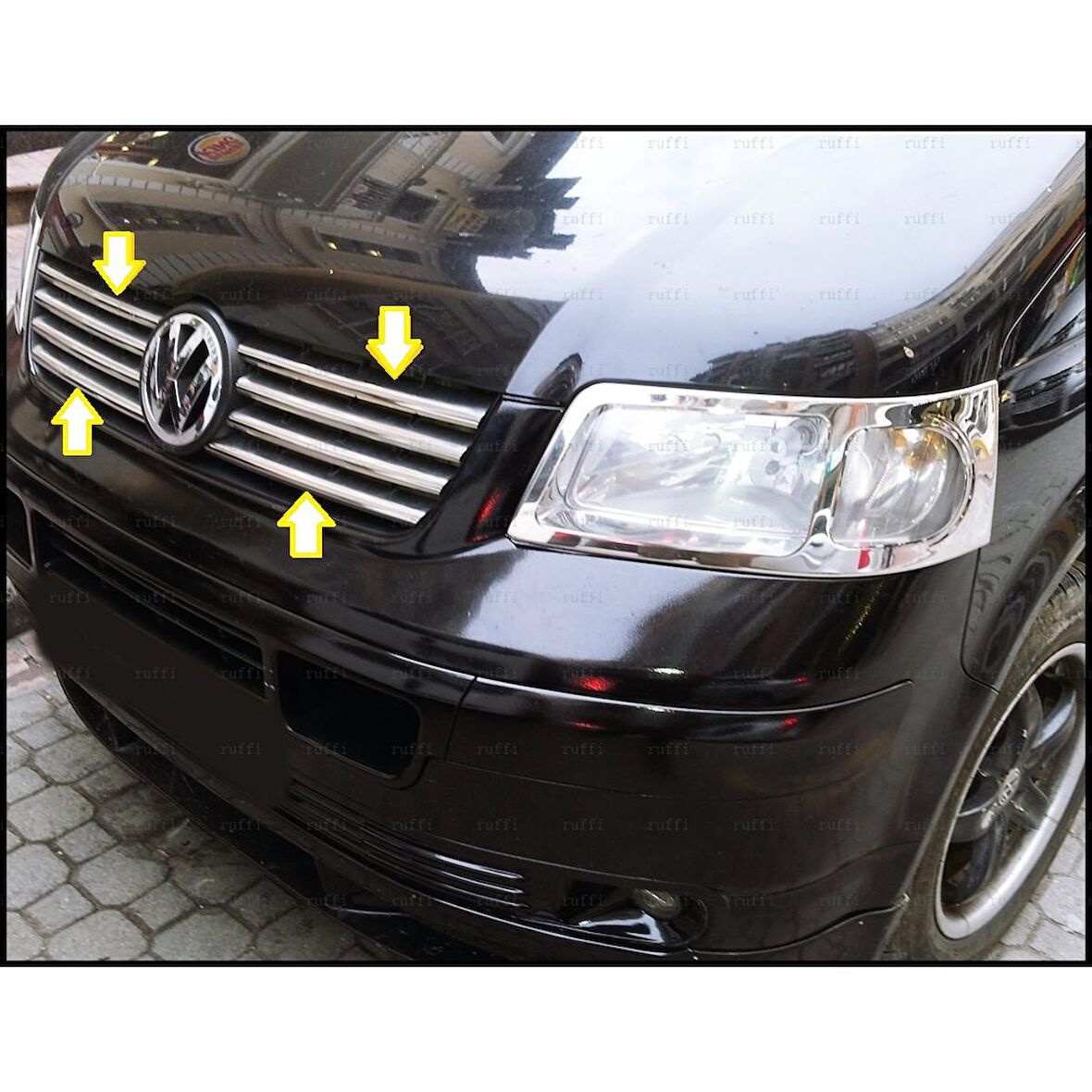 Vw T5 Transporter Krom Ön Panjur 8 Prç. 2003-2010 P. Çelik