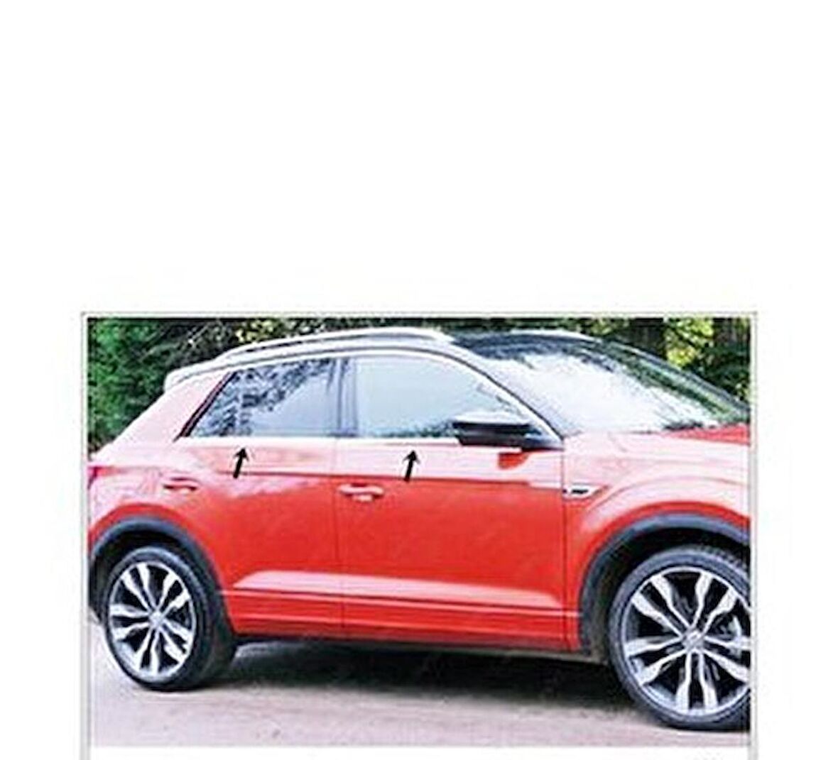 Vw T-Roc Cam Çıtası 4 Parça 2017 Sonrası Paslanmaz Çelik