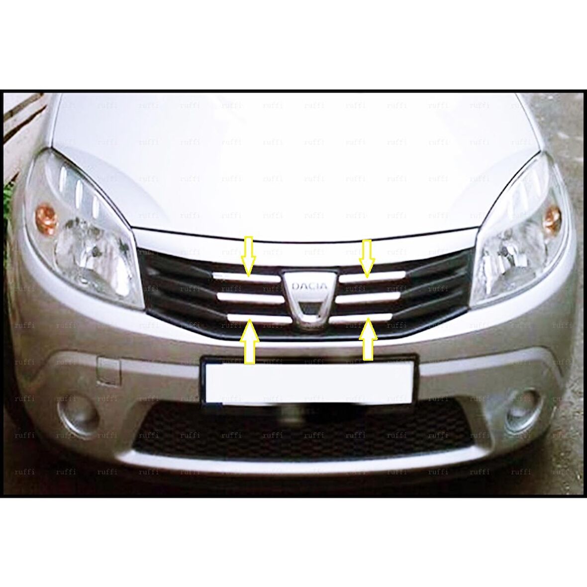 Dacia Sandero Krom Ön Panjur 6 prç. 2006-2012 P. Çelik