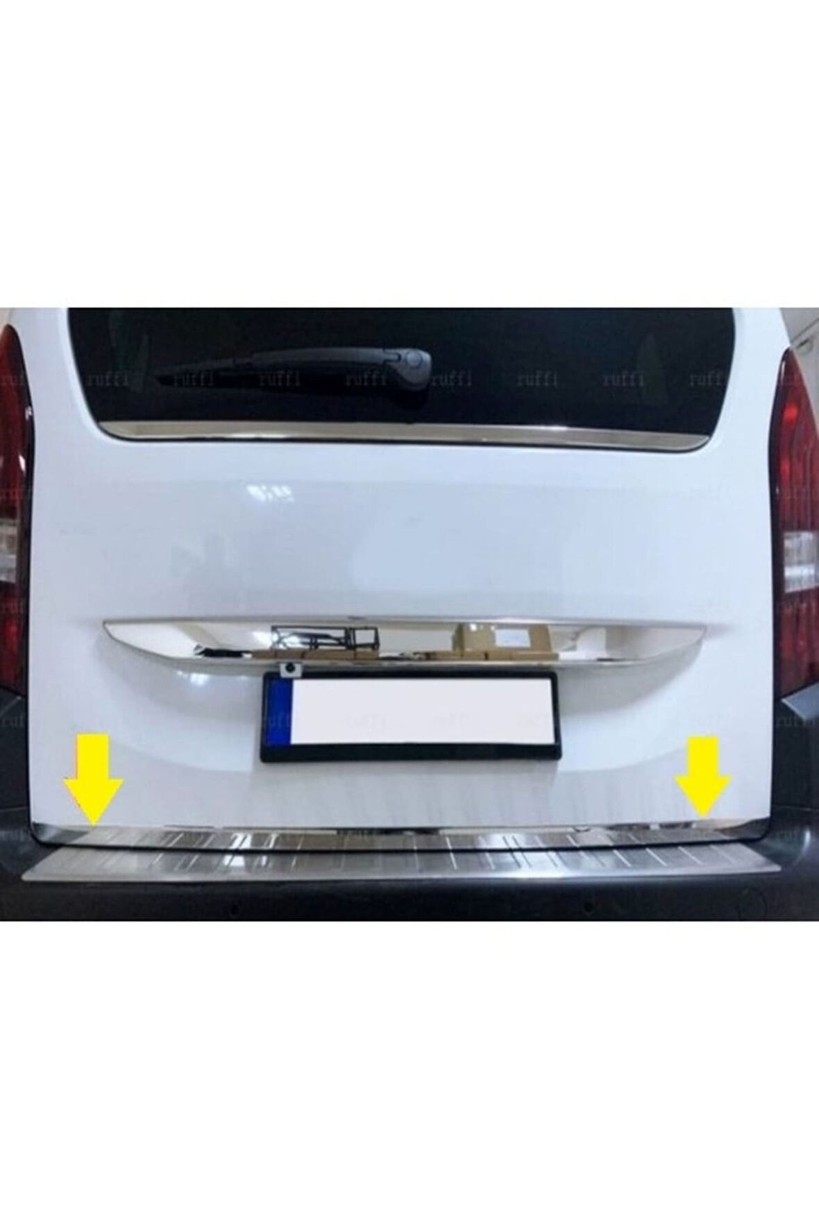 Peugeot Partner 3 Krom Bagaj Alt Çıtası 2019 Üzeri Paslanmaz Çelik