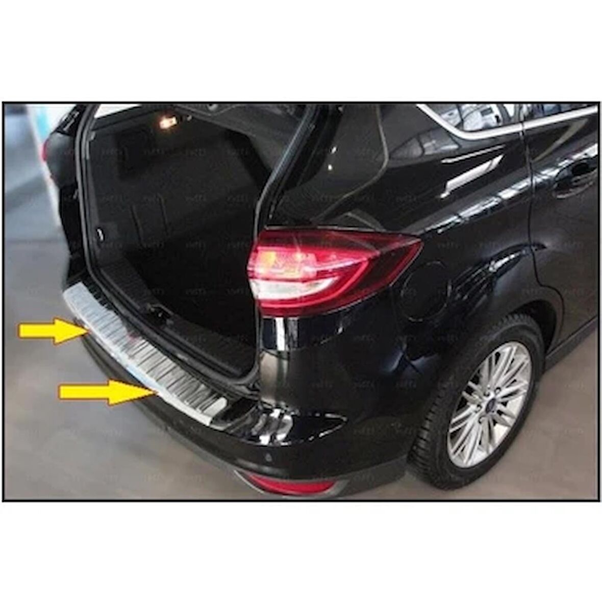 Ford C-Max Krom Arka Tampon Üstü Koruma Eşiği 2010-2019 Arası P. Çelik