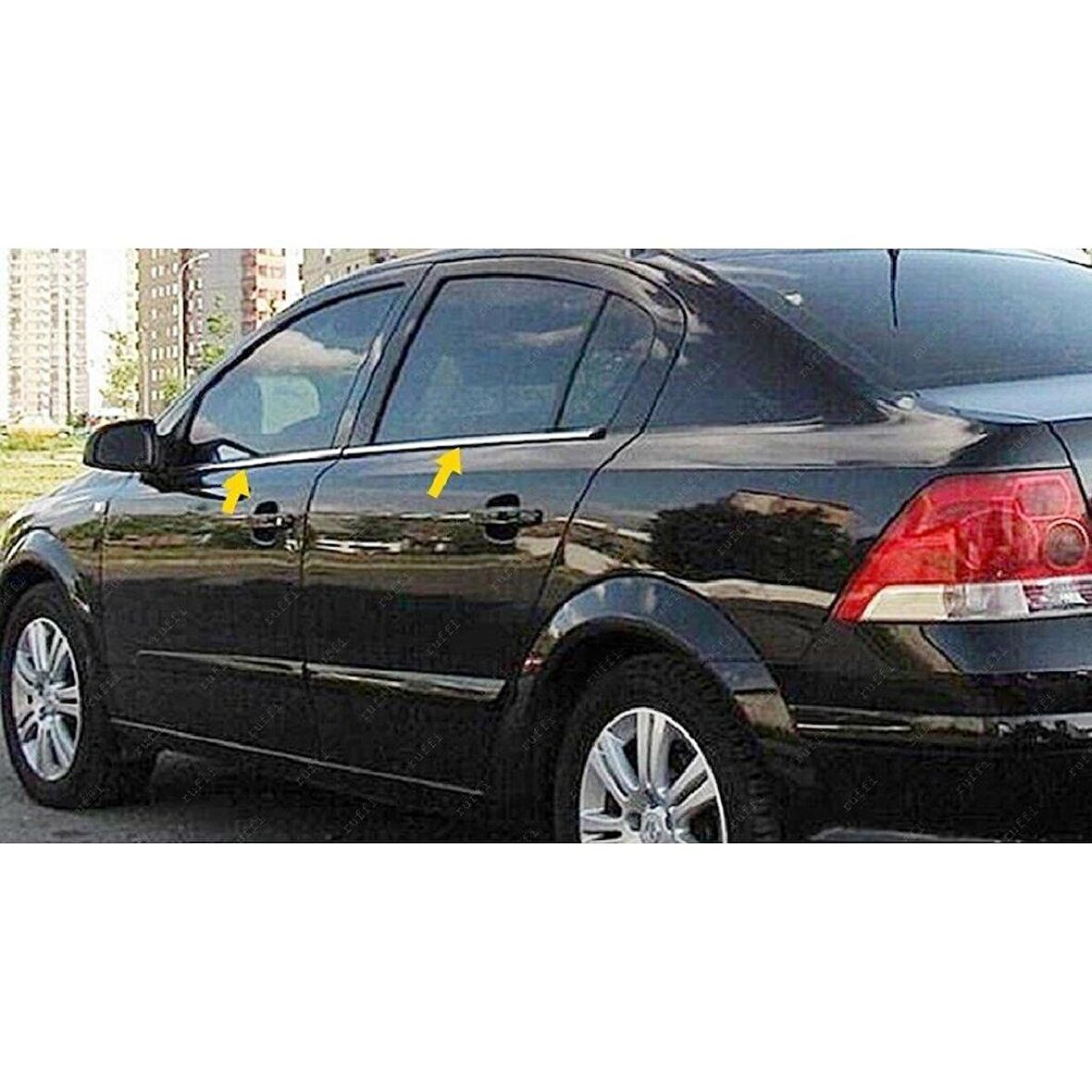 Opel Astra H SEDAN Krom Cam Çıtası 4 prç 2004-2010 Arası P.Çelik