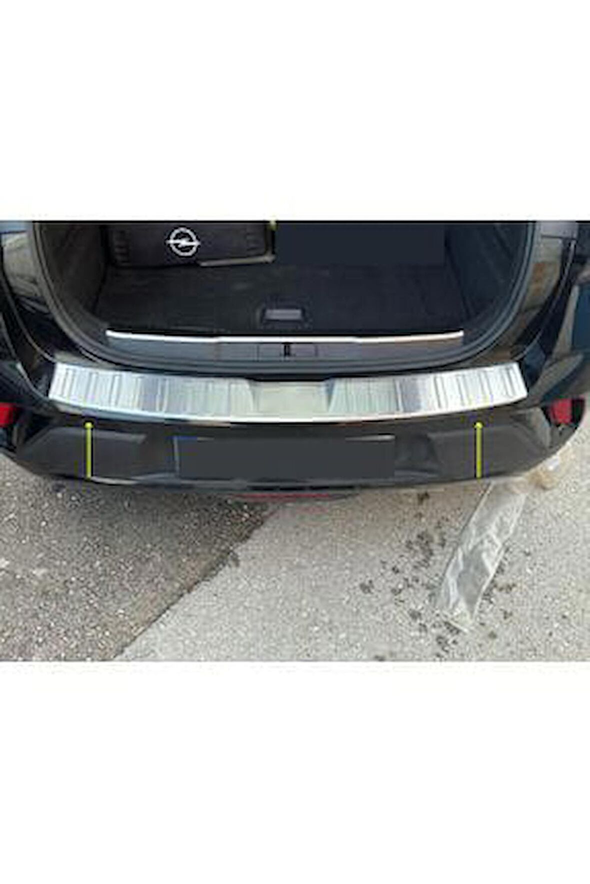 Opel Mokka Krom Arka Tampon Üstü Koruma 2020> Paslanmaz Çelik TAŞLI