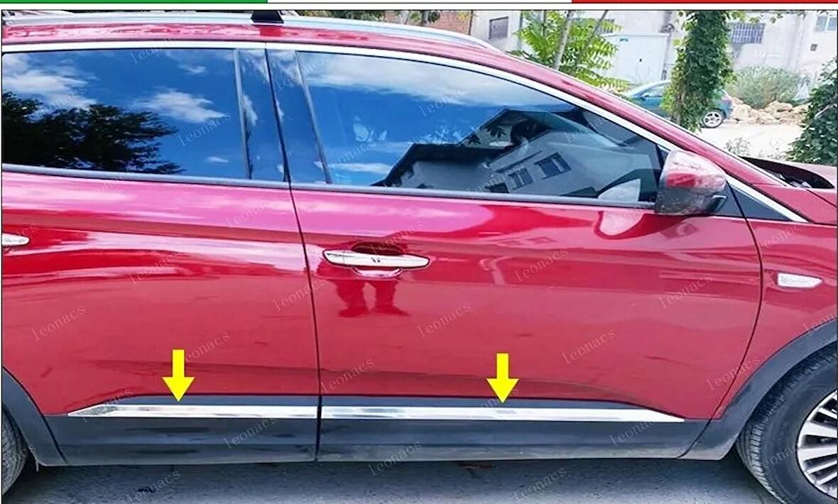 Opel Grandland X Krom Yan Kapı Çıtası 4 prç. 2017 sonrası P.Çelik