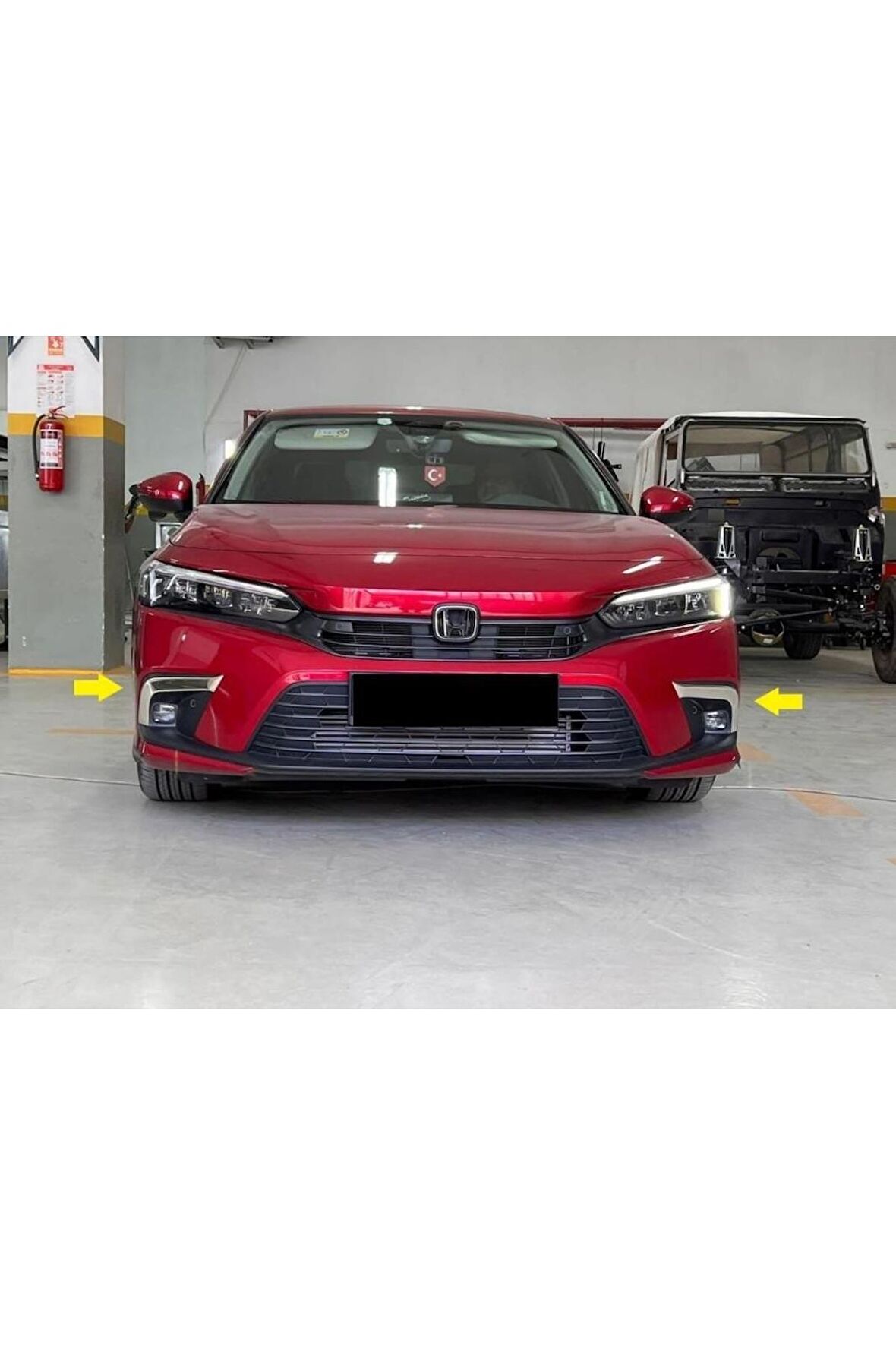 Honda Civic Krom Sis Farı Çerçevesi 2 Parça 2021 ve Üzeri P.Çelik
