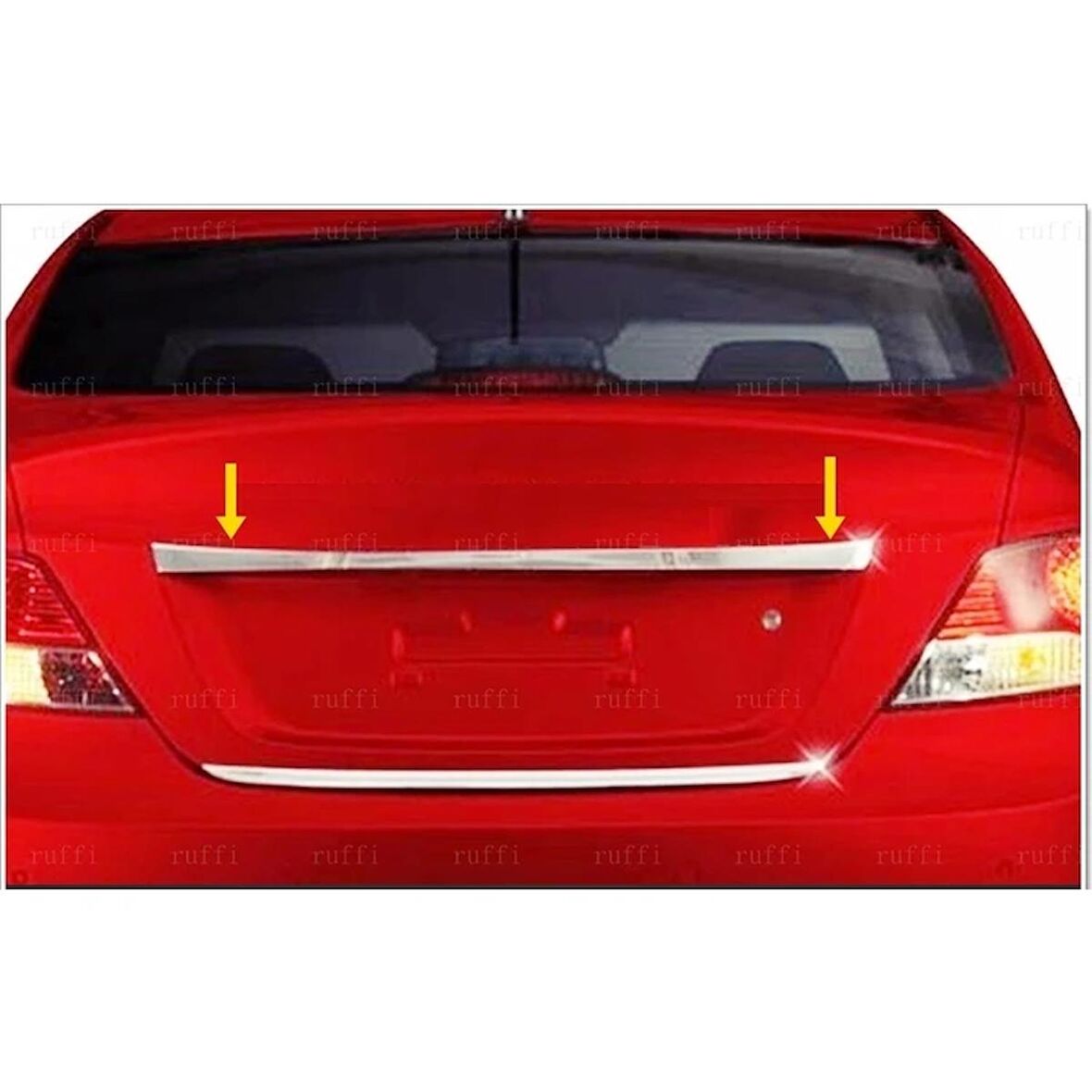 Hyundai Accent Blue Krom Bagaj Alt Çıtası 2011 Üzeri P. Çelik