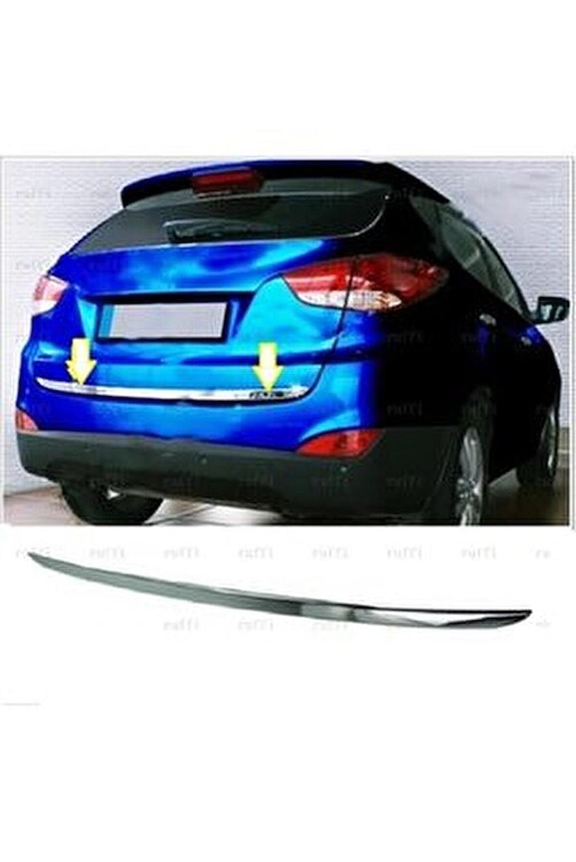 Hyundai ix35 Krom Bagaj Alt Çıtası 2010 Üzeri P. Çelik