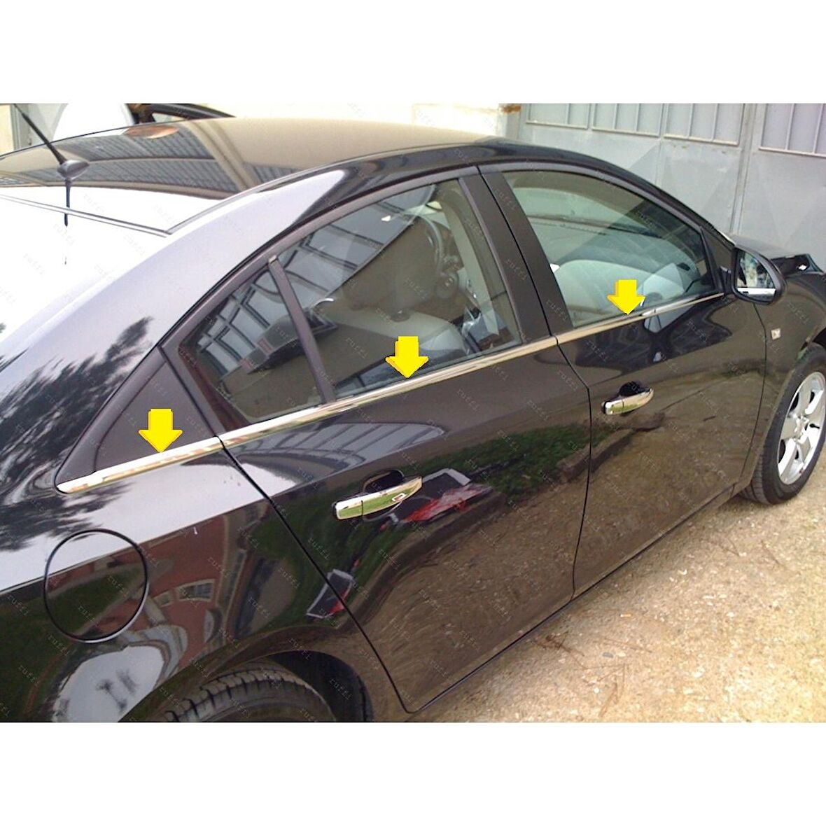Chevrolet Cruze Sedan Krom Cam Çıtası 6 Parça 2009 Üzeri Paslanmaz Çelik