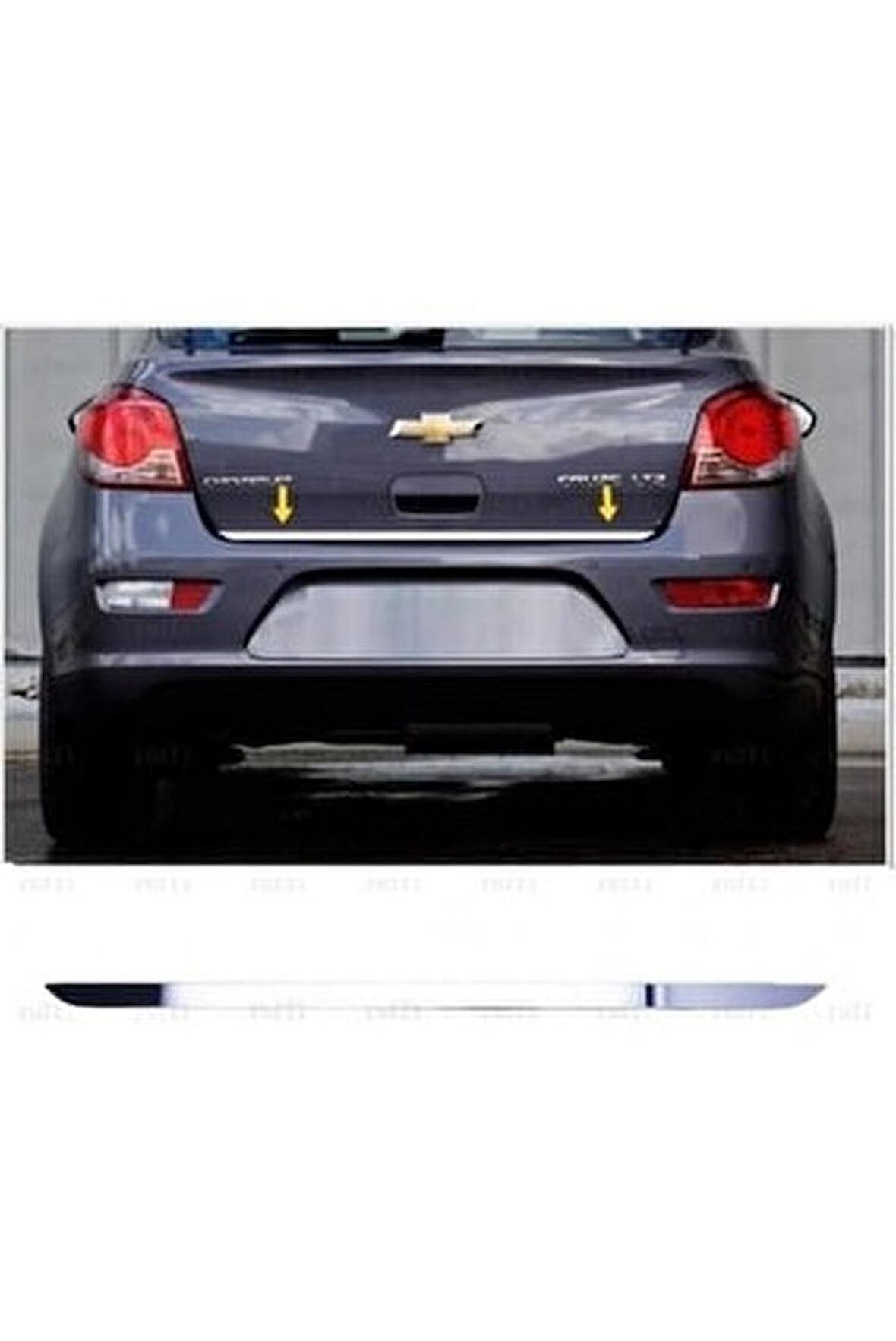 Chevrolet Cruze HB Krom Alt Bagaj Çıtası 2011 Üzeri P. Çelik