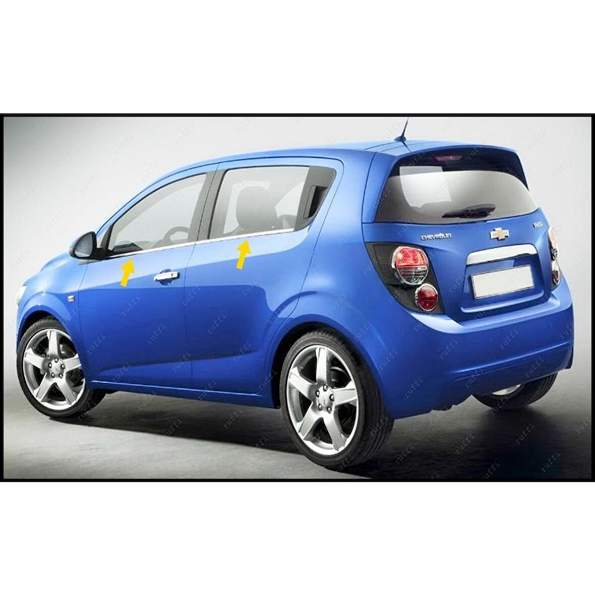 Chevrolet Aveo HB Krom Cam Çıtası 4 parça P.ÇELİK 2011 üzeri