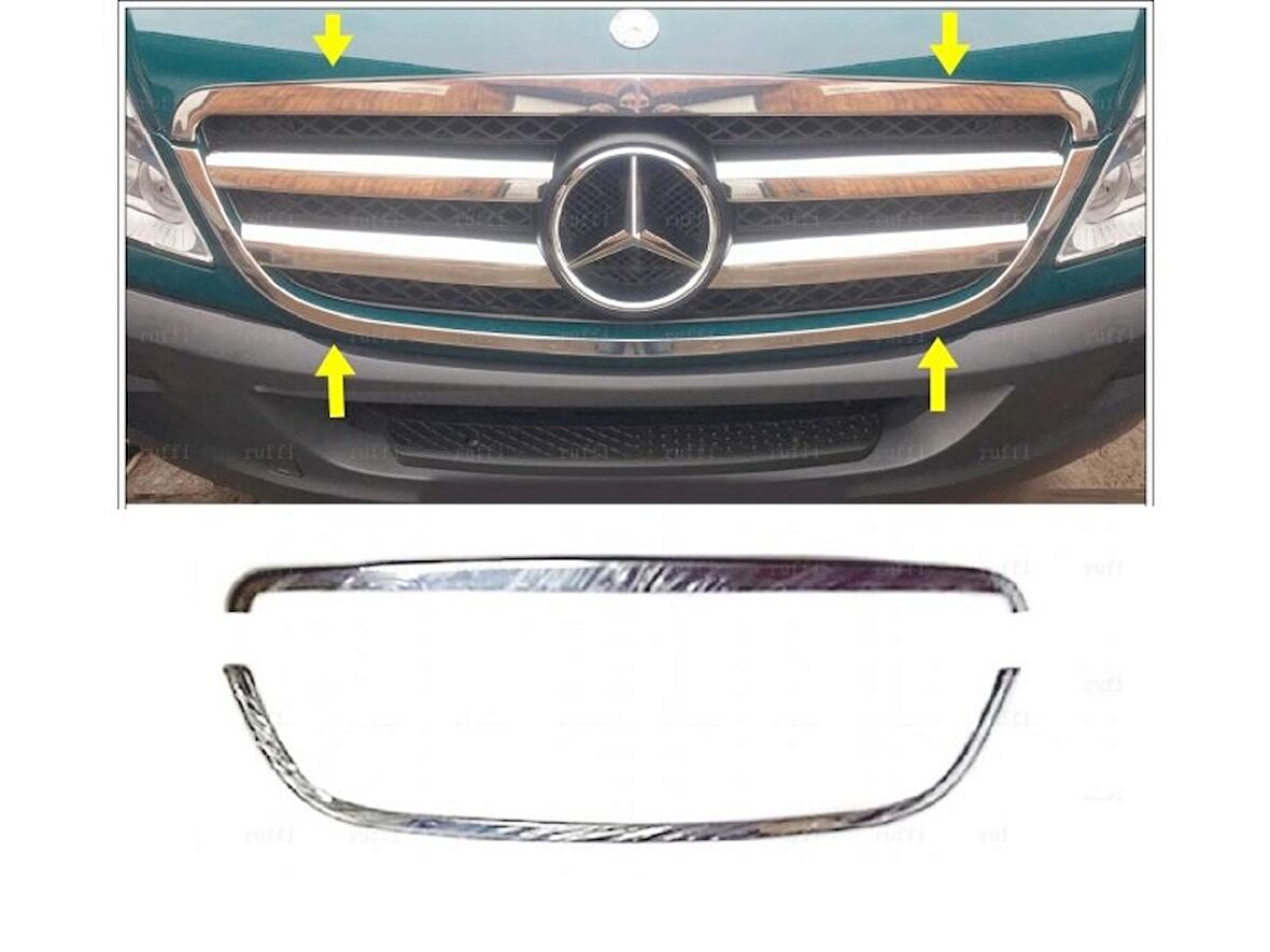 Mercedes Sprinter W906 Krom Ön Panjur Çerçevesi 2 prç. 2006-2013