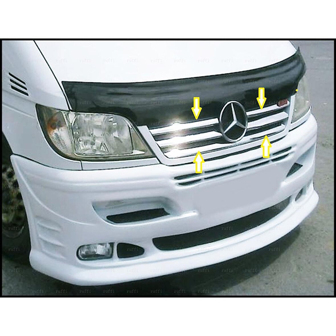 Mercedes Sprinter W901 Krom Ön Panjur 6 prç. 2003-2006 P. Çelik